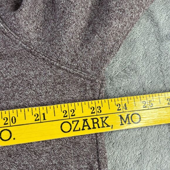 Banana Republic Sweater Mens XL Burgundy Heather Mock Neck Button Henley Pocket - Picture 8 of 11